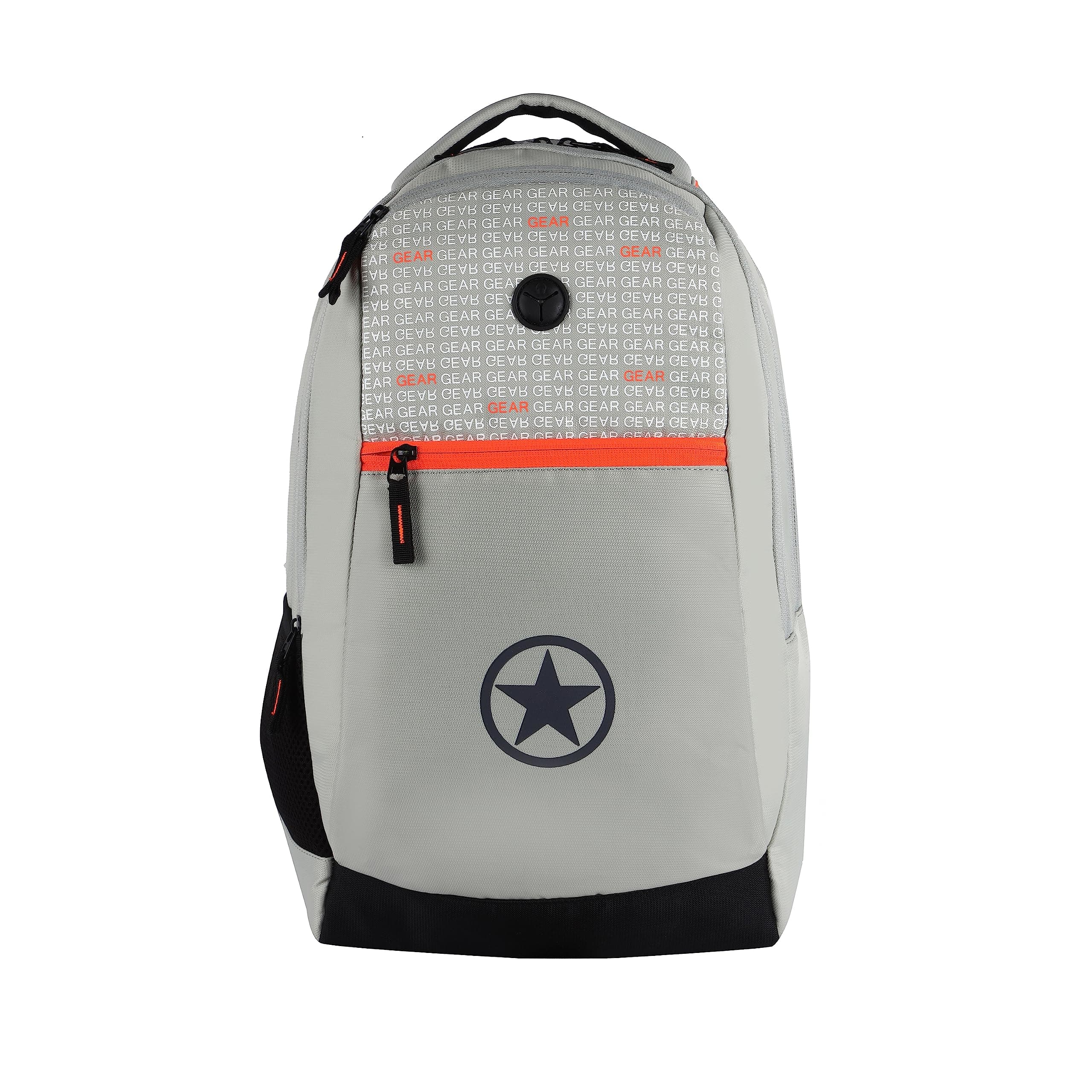 Rockstar 34L Large Water Resistant 5 Compartment School Backpack/College Bag for Boys/Girls/Men/Women (Light Grey)