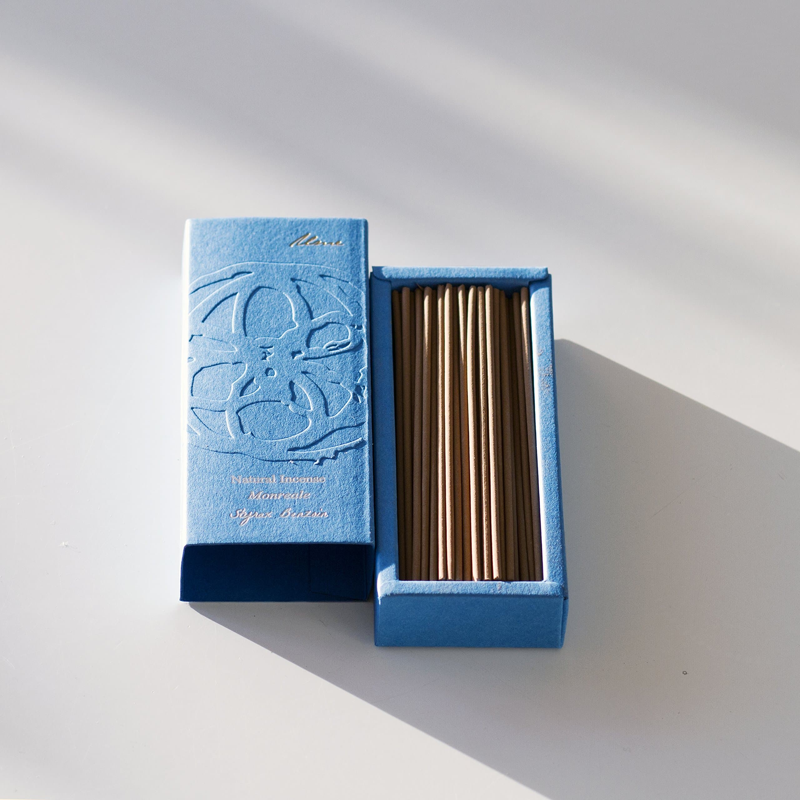 Ume Collection Monreale: styrax benzoin 100% Natural Incense Sticks. 90 Premium Incense Sticks in a Box. Japanese Style Temple Grade Incense for Meditation, Relaxation & Yoga.