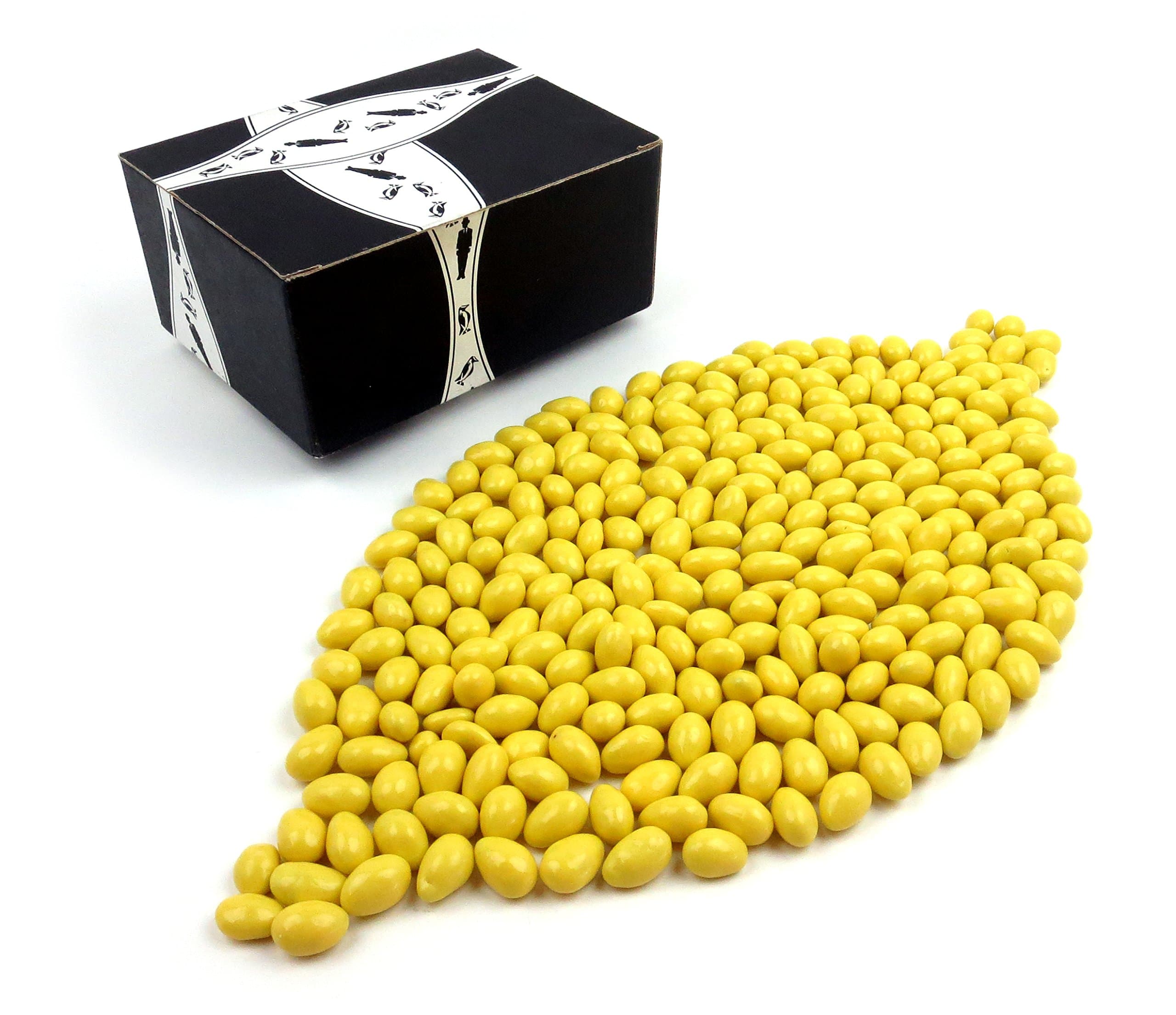 Cuckoo Luckoo Gourmet Lemon Creme Candy Almonds, 2 lb Bag in a BlackTie Box