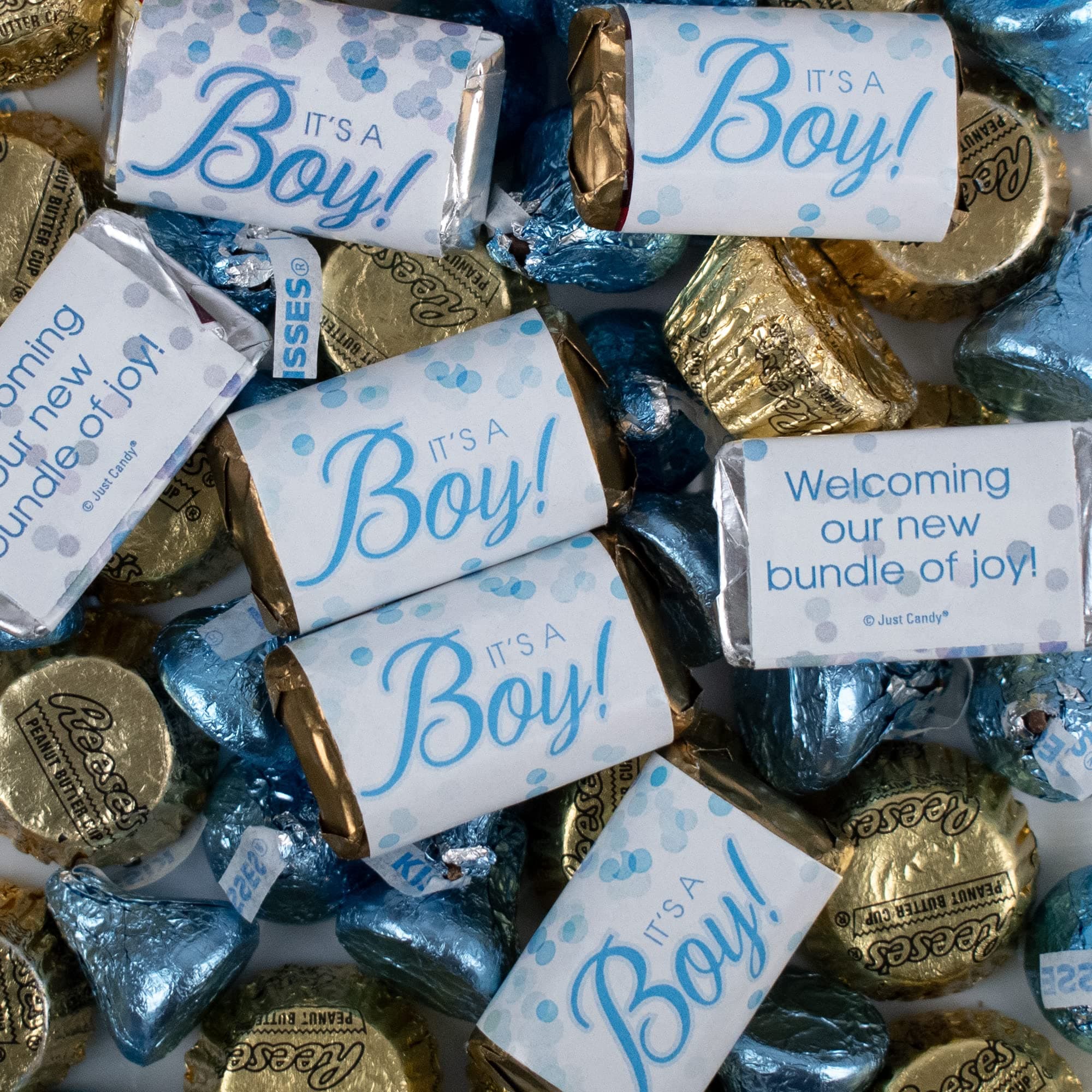 3 lb It's a Boy Candy Blue Baby Shower Chocolate (approx 180)