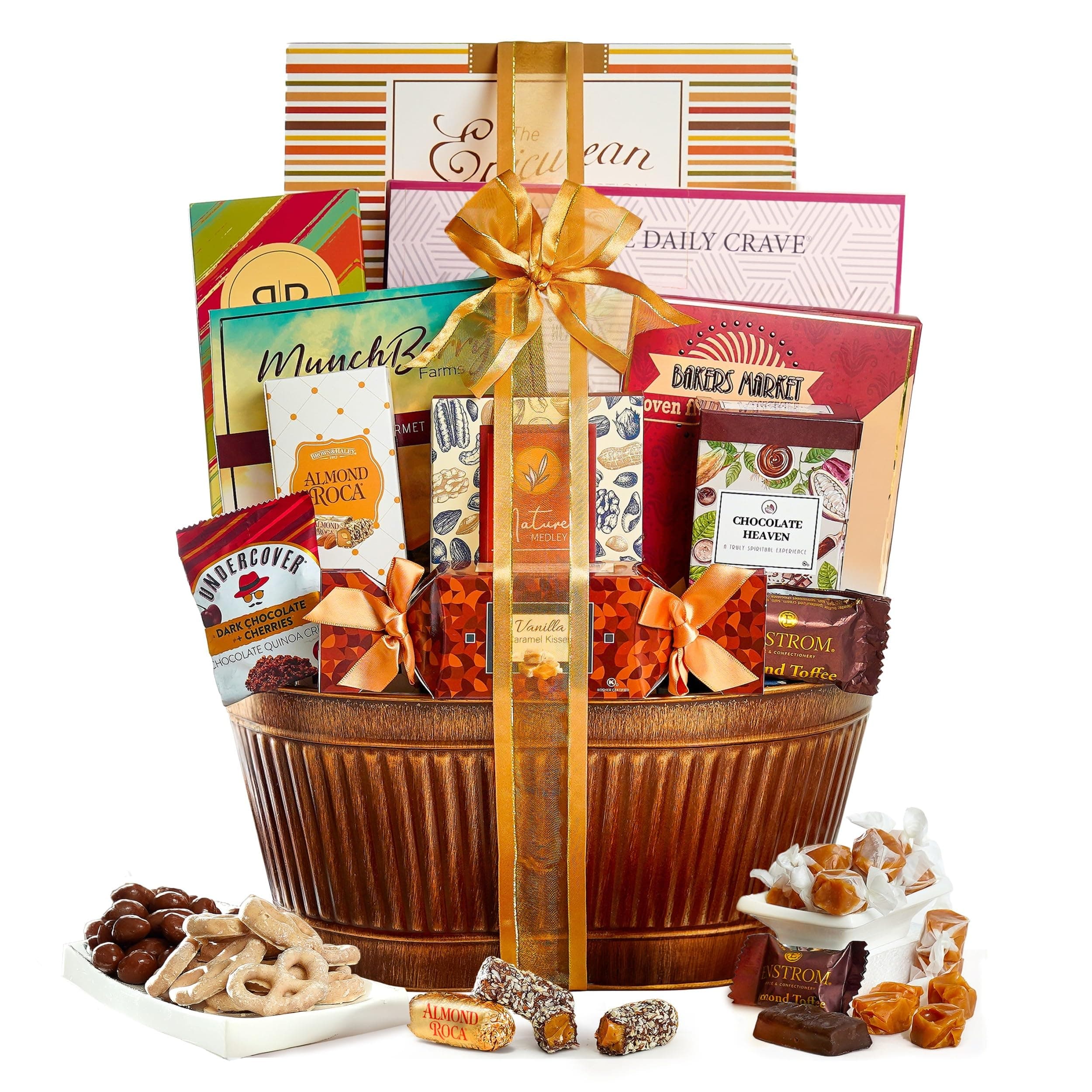 Broadway Basketeers Gourmet Easter Gift Basket for Women, Men, Families, Chocolate, Savory Snacks, great gift for Easter, Spring and Birthdays
