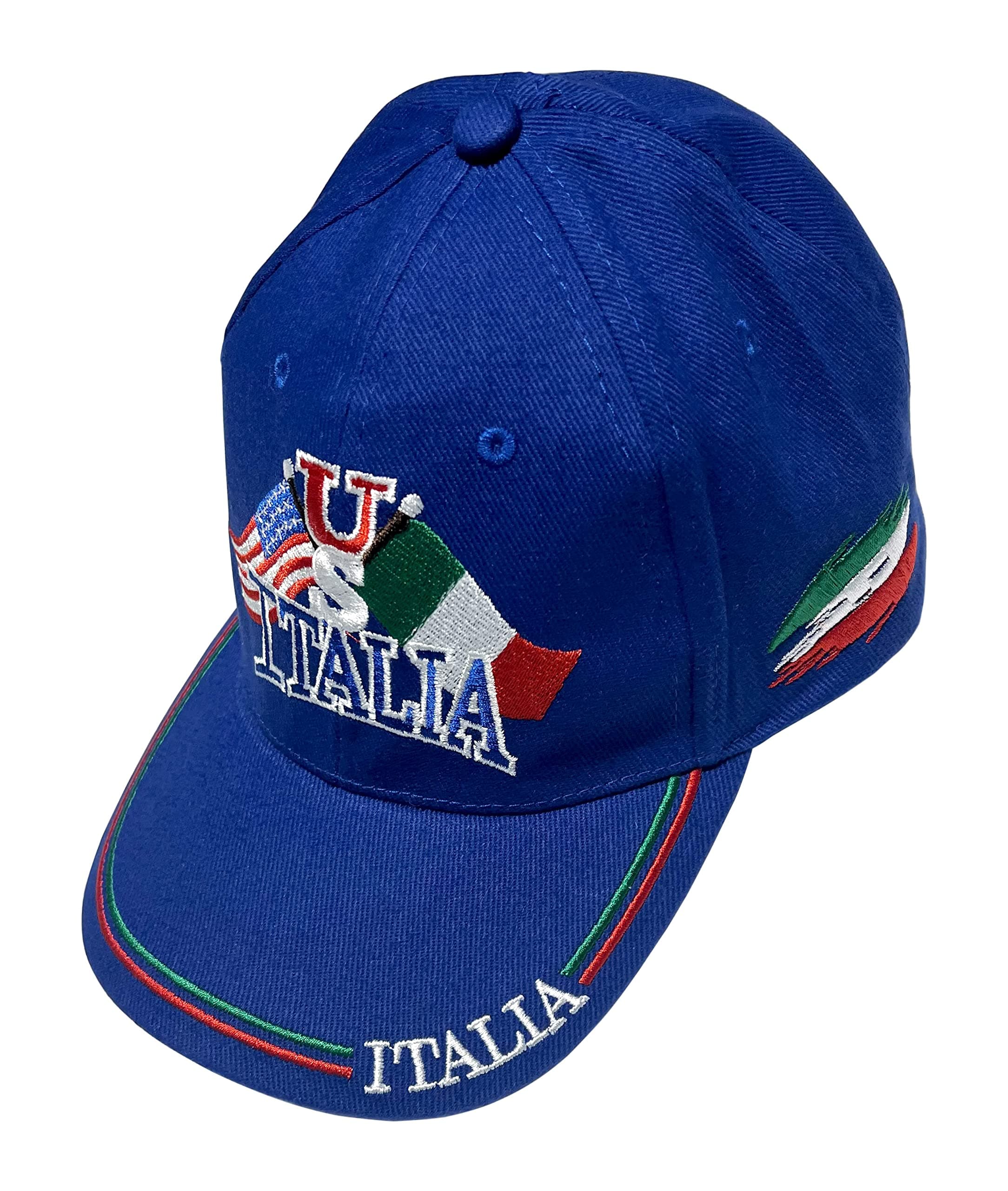 US/Italia Flags Embroidered Baseball Cap Colorful Italian Hat - Italy Collection of Italian Pride Products at PSILoveItaly