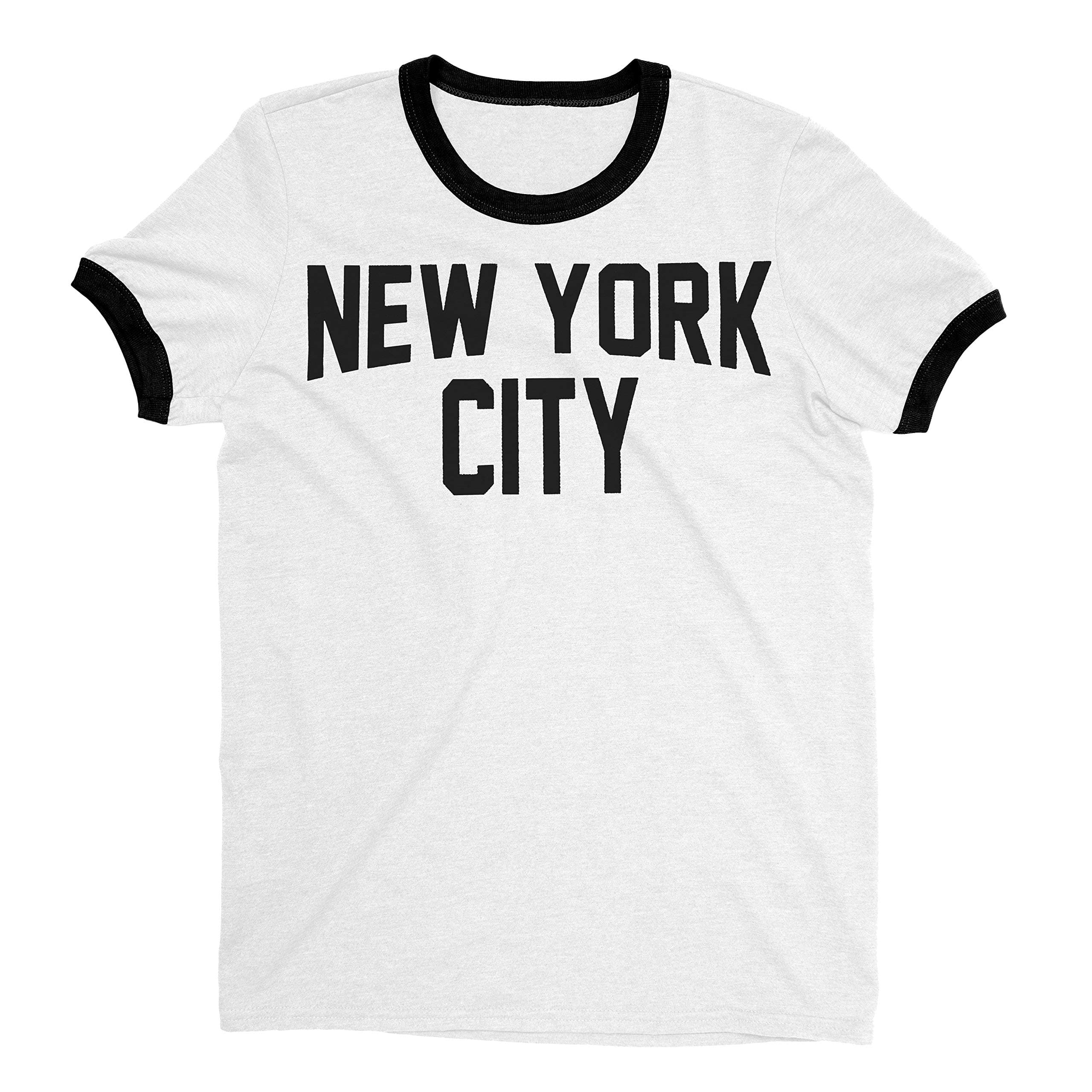 New York City John Lennon Ringer Tee T-Shirt Retro Style Men's Shirt Large