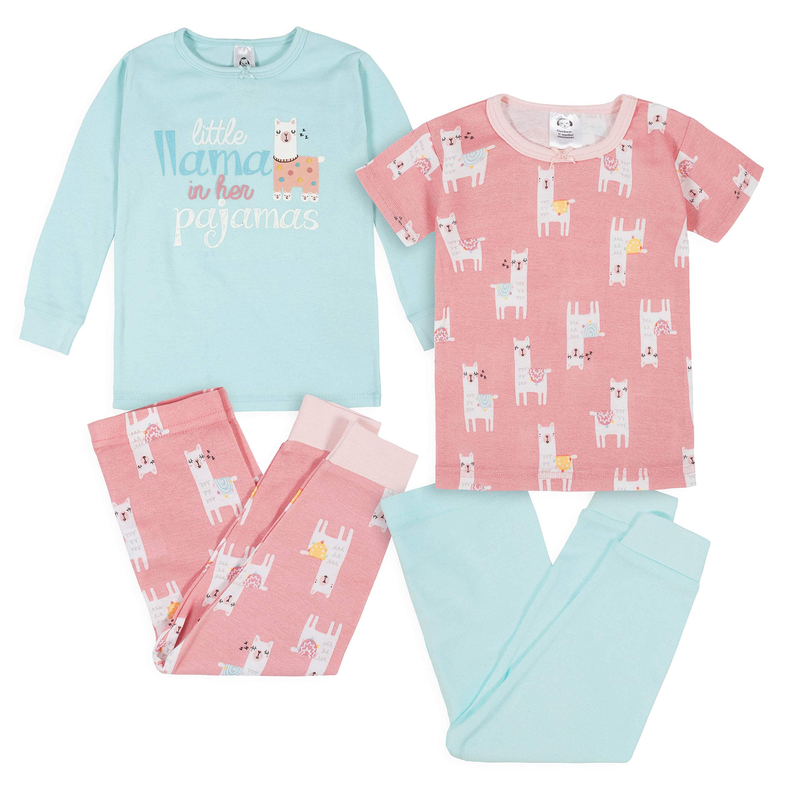 4-Piece Boys Dino Snug Fit Pajama Set