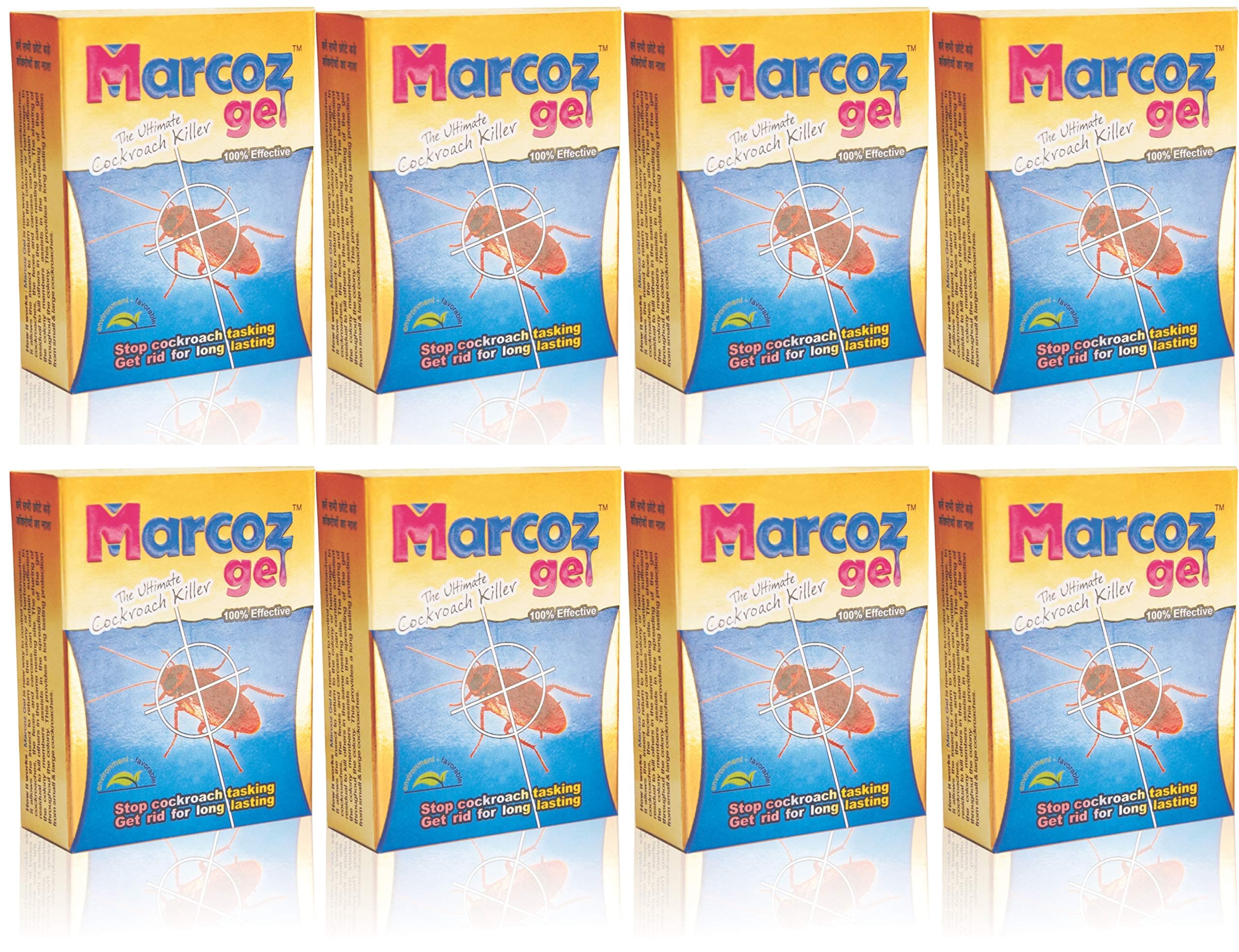 Marcoz Ultimate Cockroach Killer Gel (Red, Set of 8x10 ml), Pack of 1