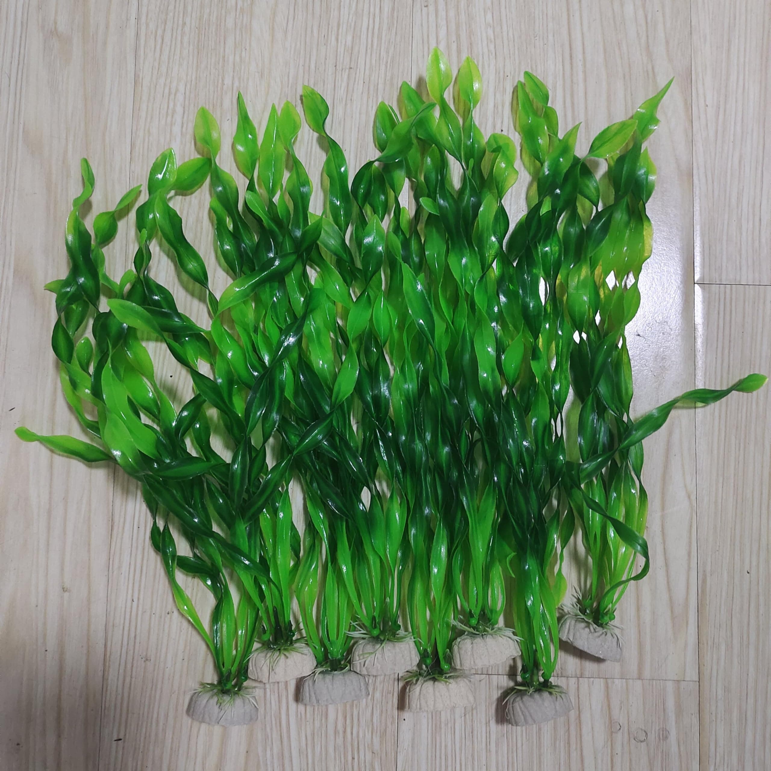 Ameliade12-PCS Seaweed Decorations Fish Tank Decor Aquarium Artificial Tall Plastic Plants, Goldfish Betta Fish Tank Accessories Large Aquarium Decorations