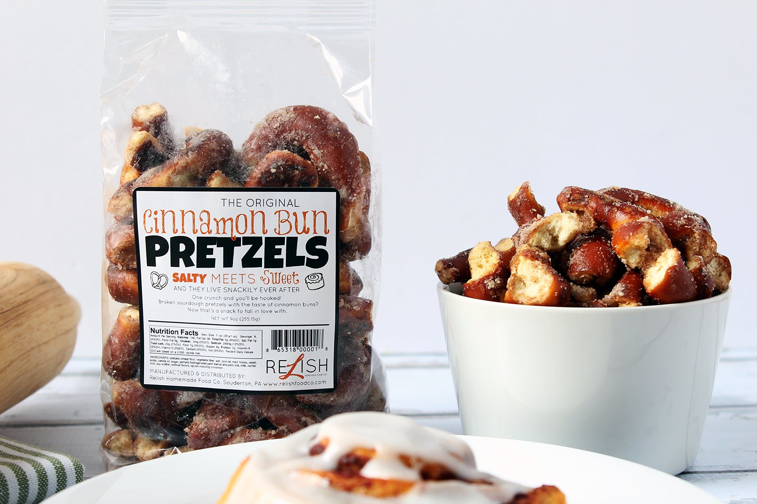 Cinnamon Bun Pretzels by Relish Homemade Food Company - 9 Oz. bag