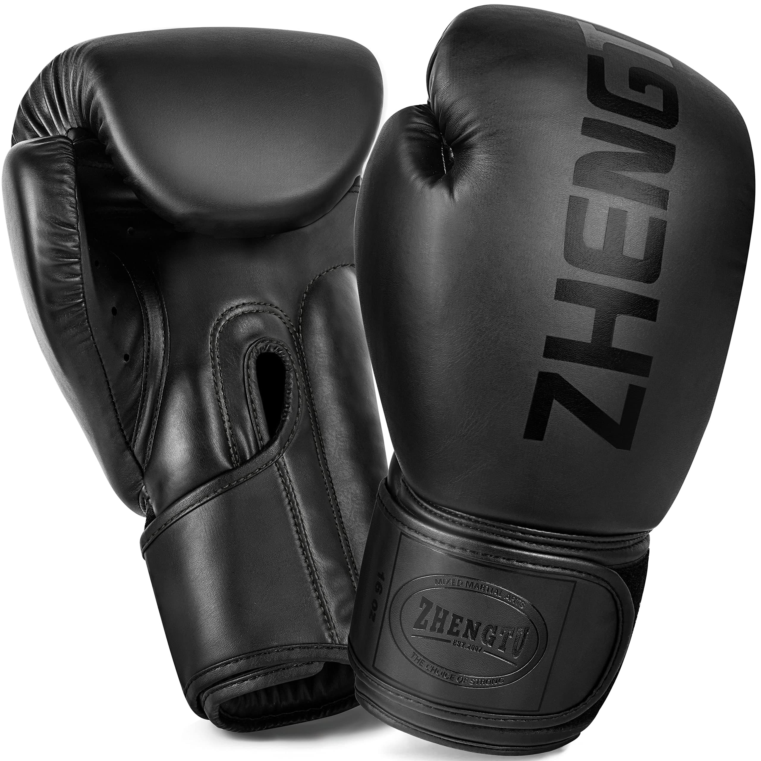 ZTTY Boxing Gloves Kickboxing Muay Thai Punching Bag MMA Pro Grade Sparring Training Fight Gloves for Men & Women