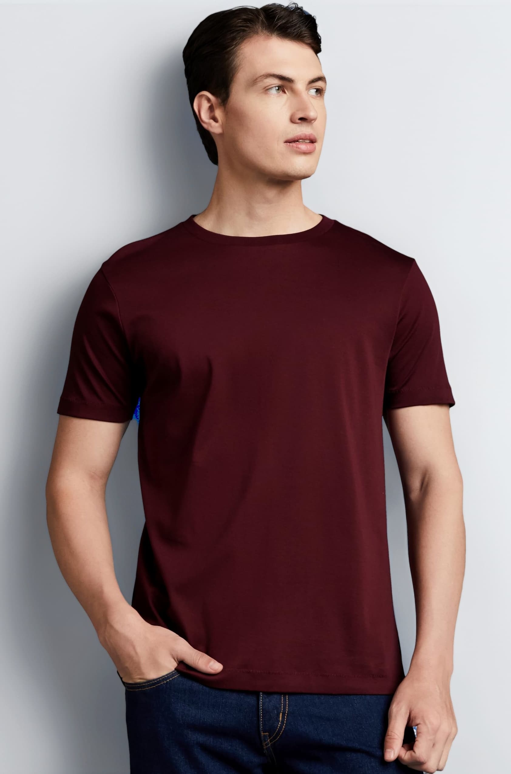 Symbol Premium Men's Super Soft Round Neck Solid T-Shirt: Regular Fit