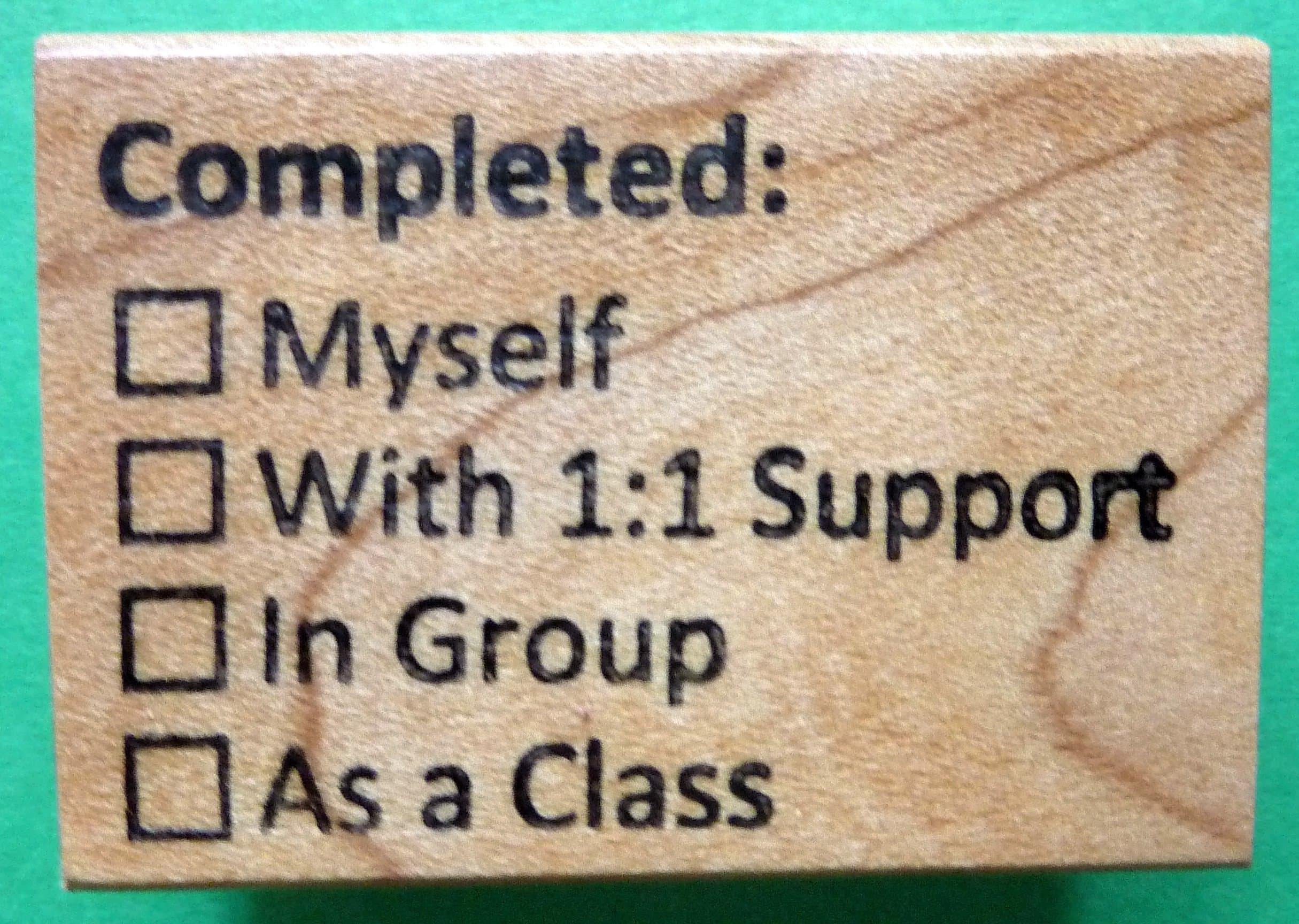 Completed: Teacher's Rubber Stamp