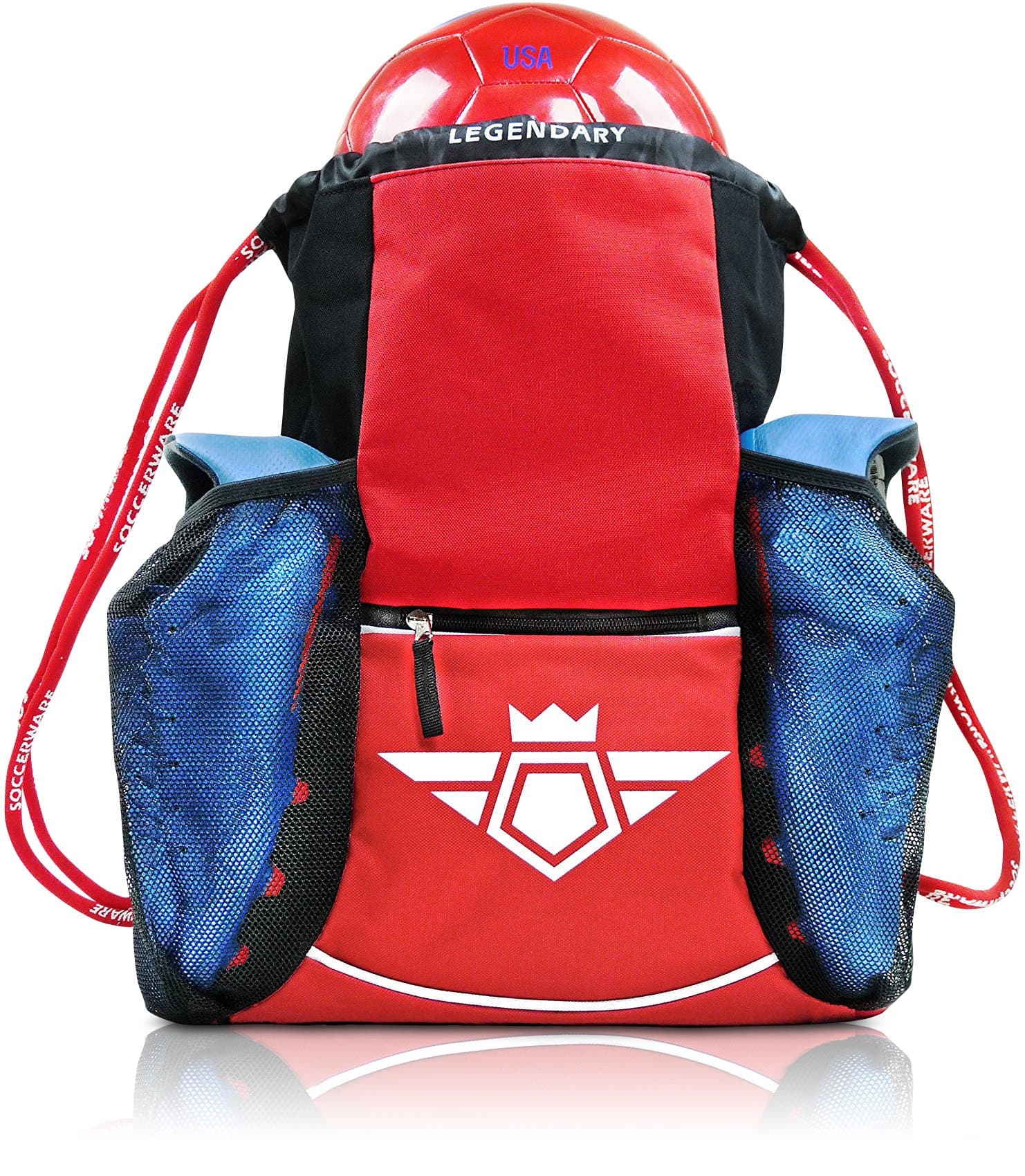 Soccer Bag Backpack - Youth & Kids, Organize Sports Gym Equipment - Boys Girls