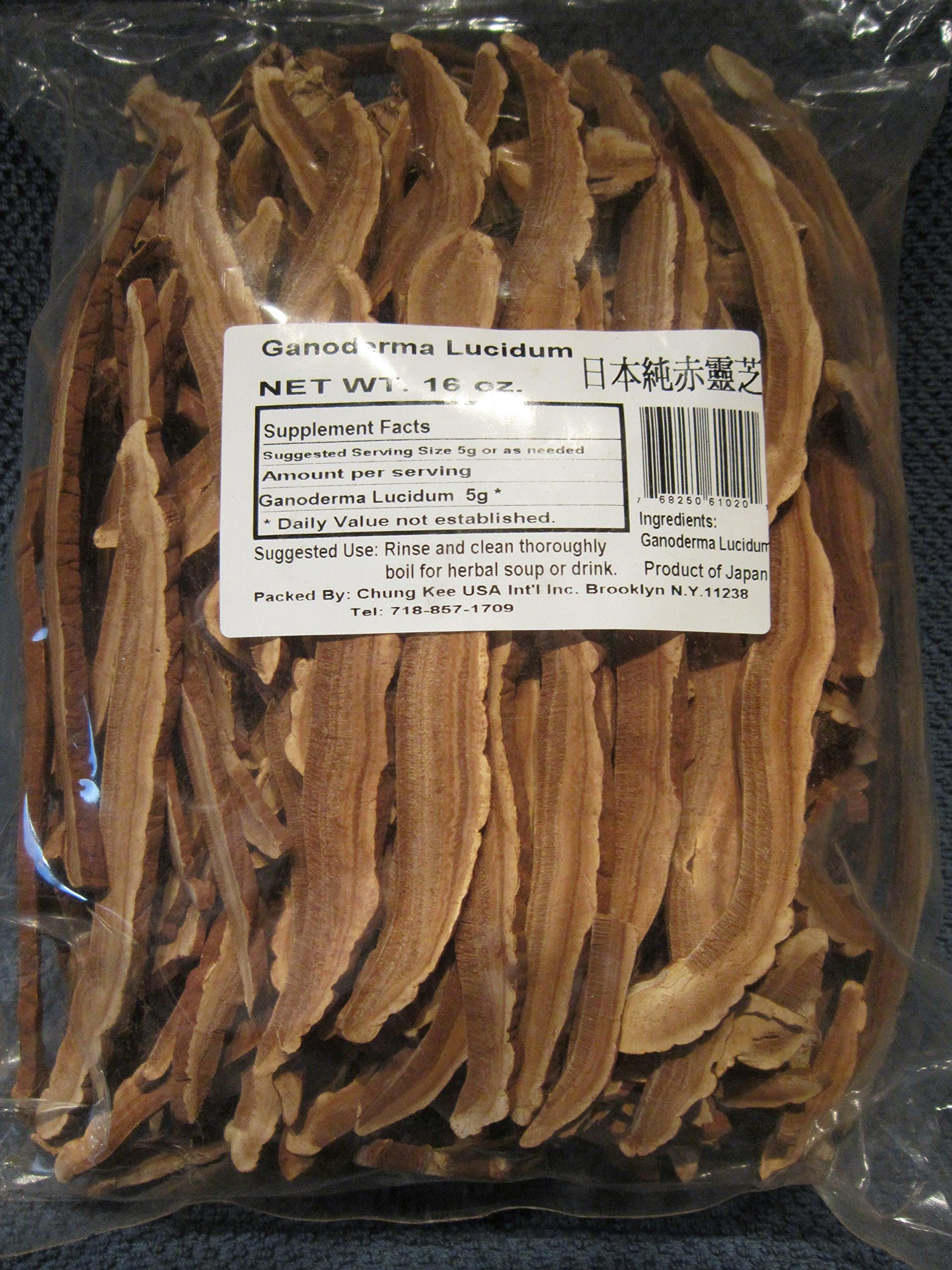 Dried Reishi Mushrooms - 1 lb - Product of Japan