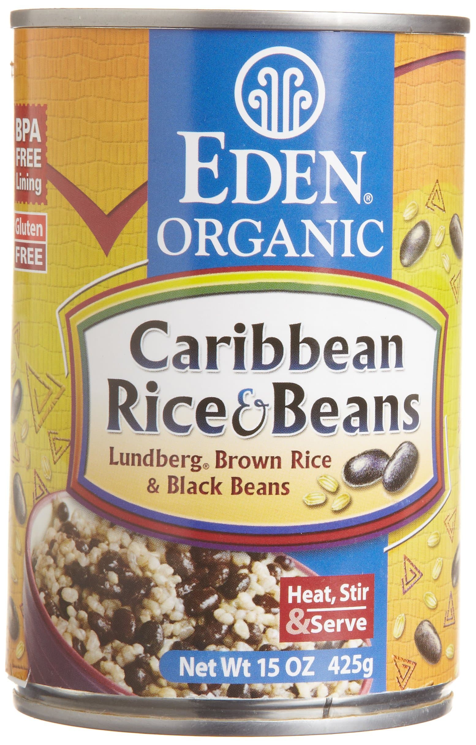 Eden Organic Caribbean Rice & Beans, 15-Ounce Cans (Pack of 12)