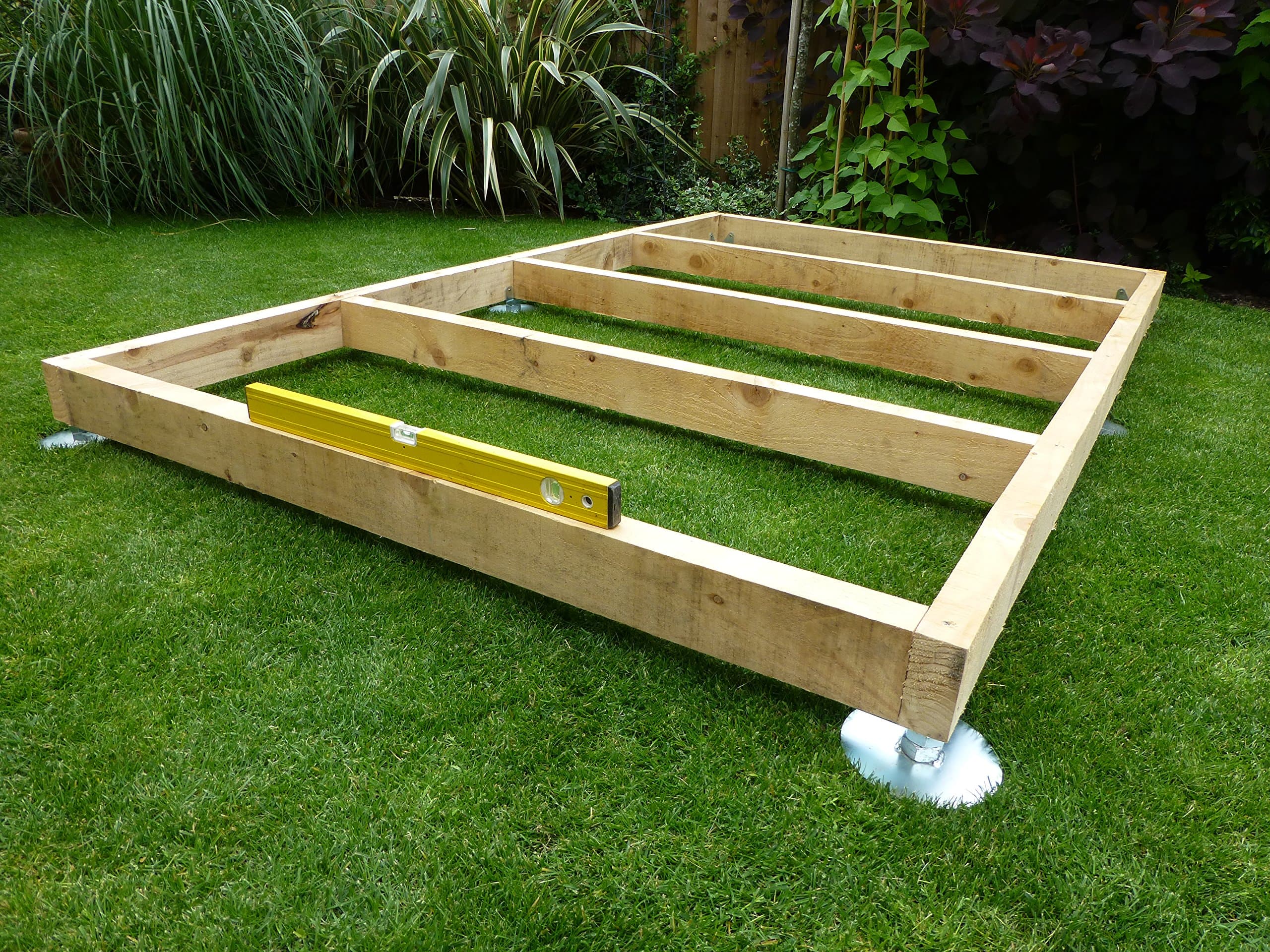 (TIMBER NOT INCLUDED) SHED BASE KIT FOR LIGHTWEIGHT BUILDINGS- QUICKJACK KIT 4 - SUITABLE FOR 12FT X 8FT AND 12FT X 10FT BUILDINGS