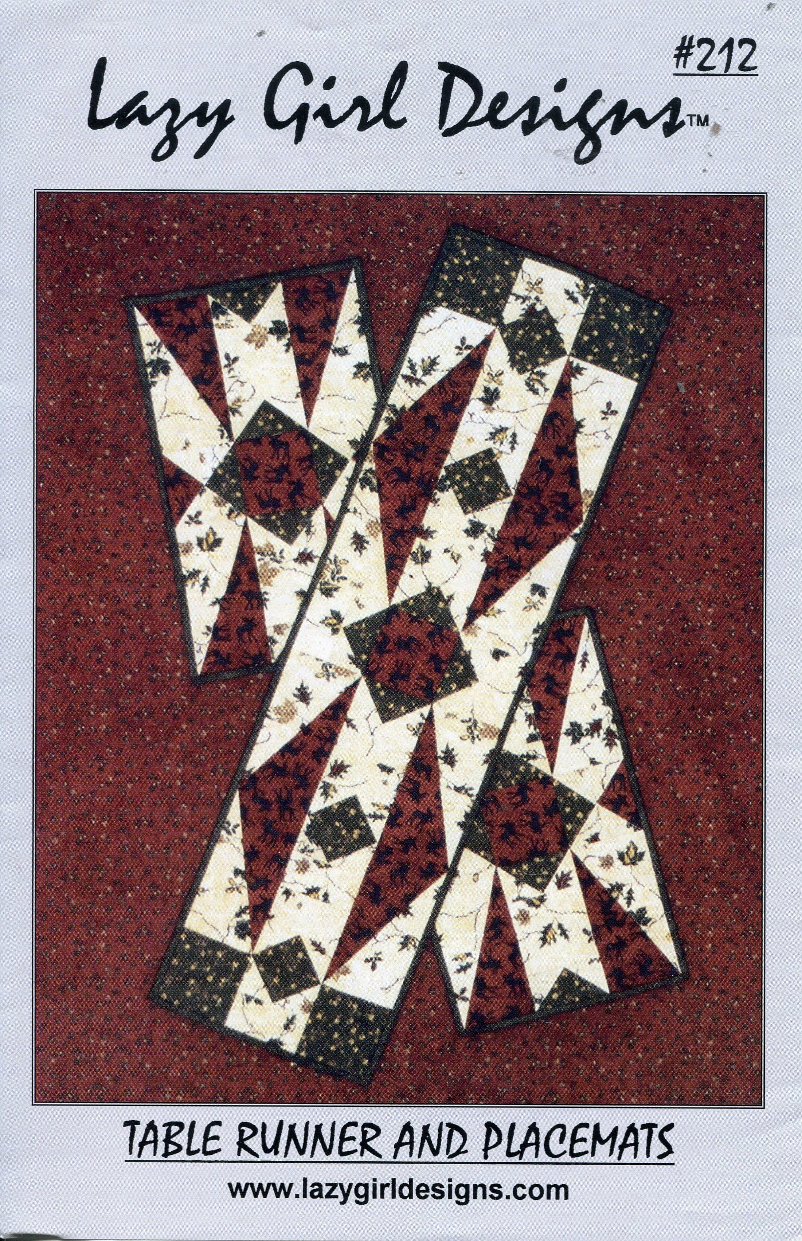 Lazy Girl Designs Pattern 212 ~ Table Runner and Placemats