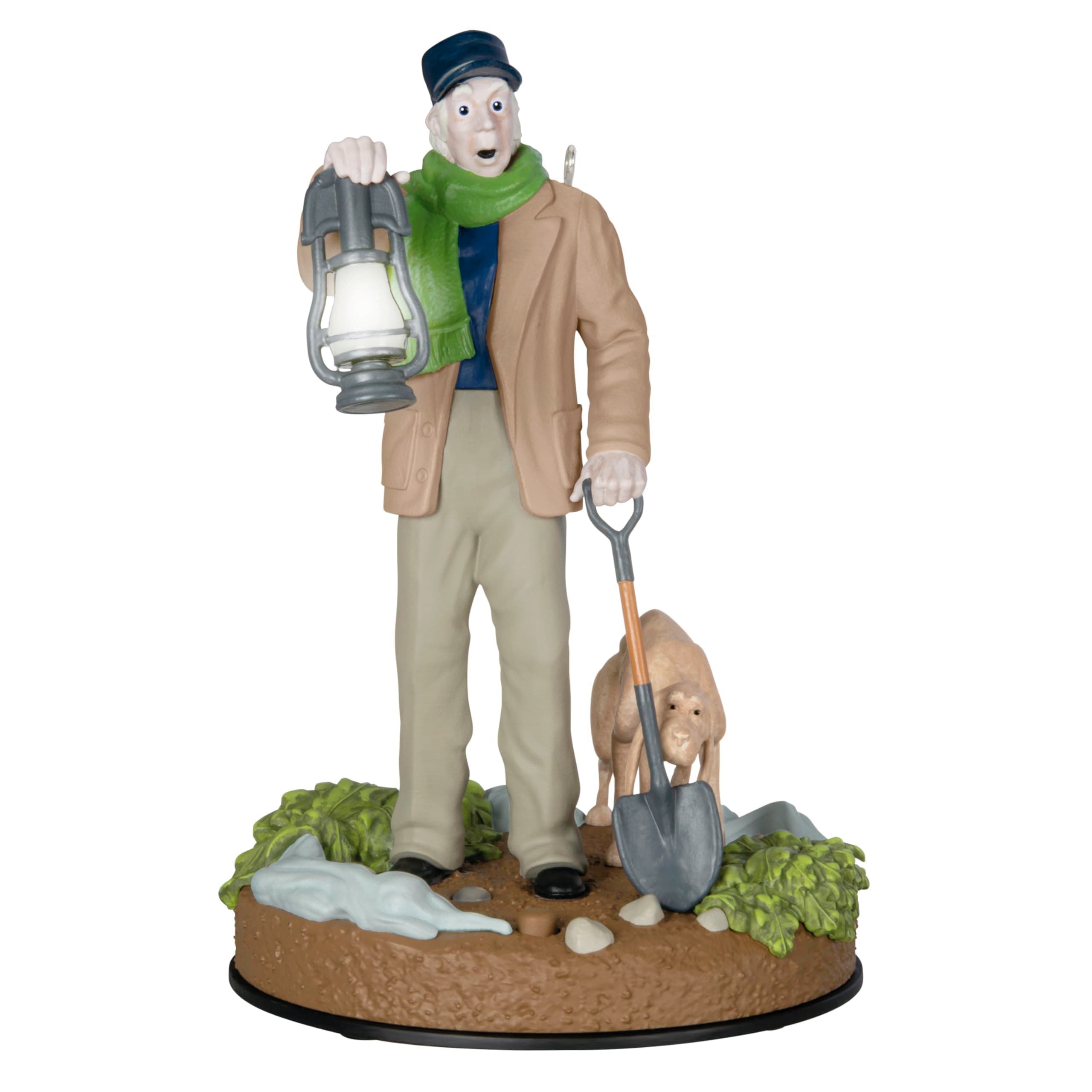 Hallmark Keepsake Christmas Ornament, Disney The Haunted Mansion Collection The Caretaker and His Dog With Light and Sound, Gifts for Disney Fans