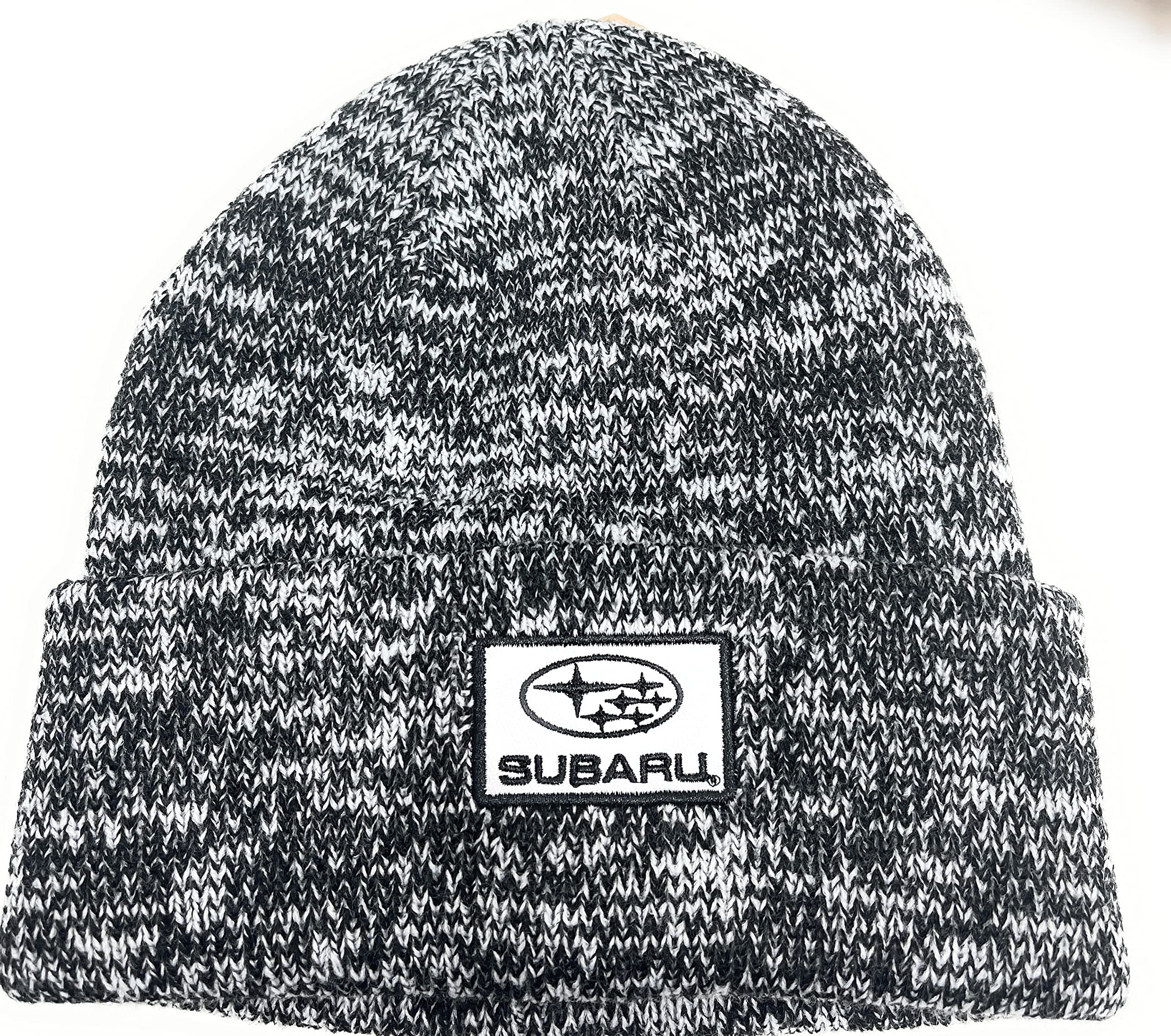 Subaru Genuine Heather Black/Gray Cuffed Knit Hat Impreza STI WRX Racing Ski Snow New