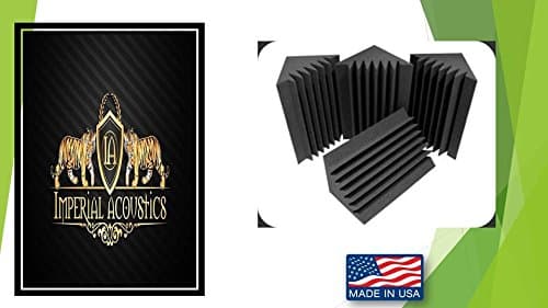 IMPERIAL ACOUSTICS 8 CORNER BASS TRAP-ABSORB-ER-12 X 12 X 24 INCH ACOUSTIC SOUNDPROOF FOAM KIT.