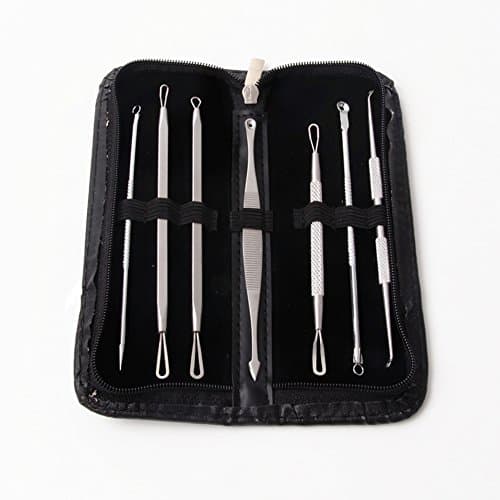 Yamde Blackhead & Blemish Remover Kit Acne Treatment 7 Professional Surgical Extractors Instruments Easily Cure Pimples, Blackheads Comedowns Acne And Facial Impurities Safe To use