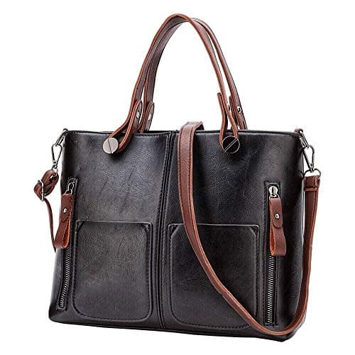 Women Top-Handle Handbags, Stylish Leather Bag, Fashion Shoulder Crossbody Bags Big Purse