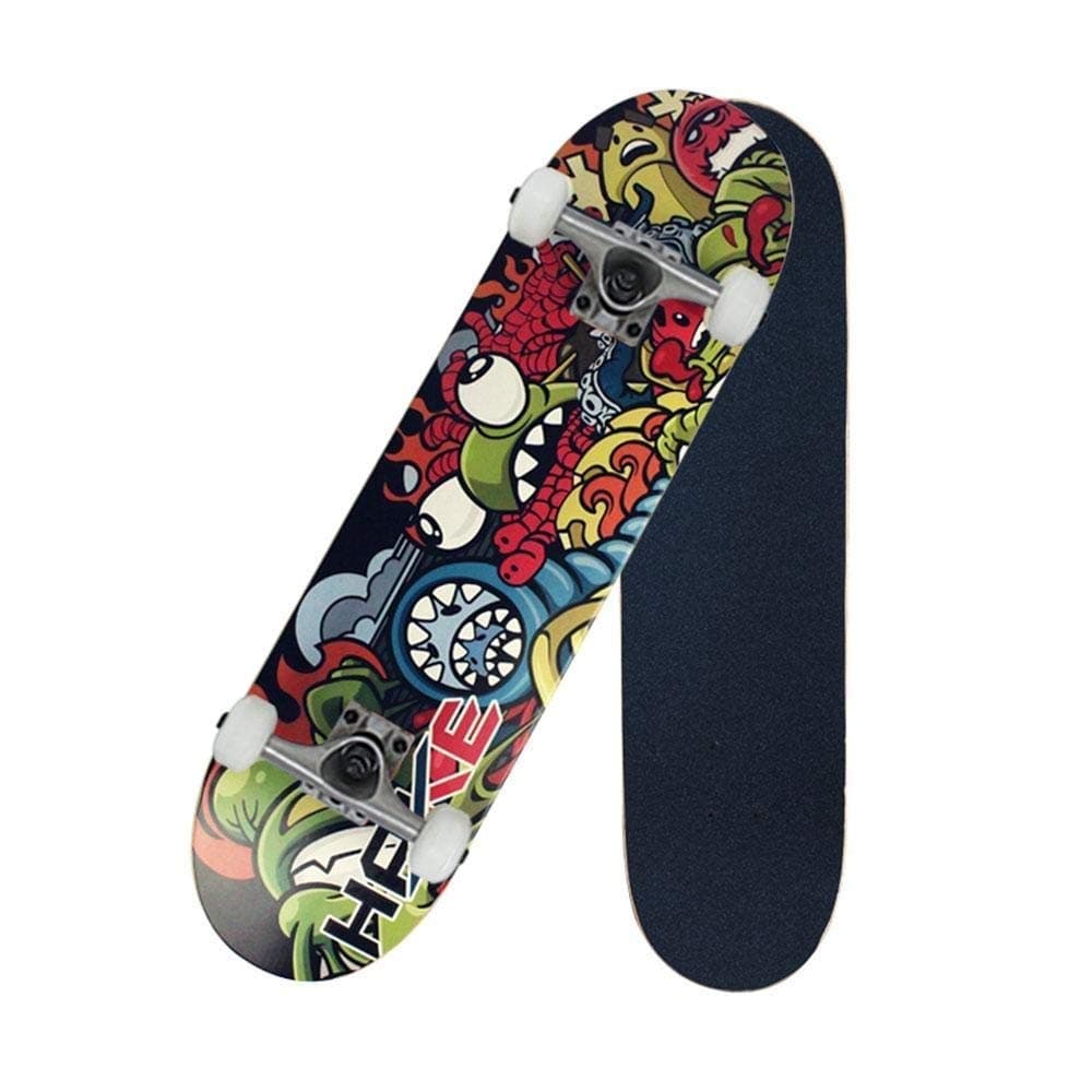 Pro Skateboard 31" X 8" Standard Skateboards Cruiser Complete Canadian Maple 8 Layers Double Kick Concave Skate Boards … (DYS-skate-012)