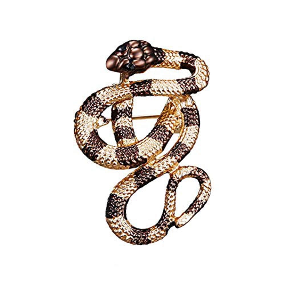 la espoir Vintage Snake Brooch Pin Personnality Women Girls Clothes Jewelry Chic Animal Lapel Pin