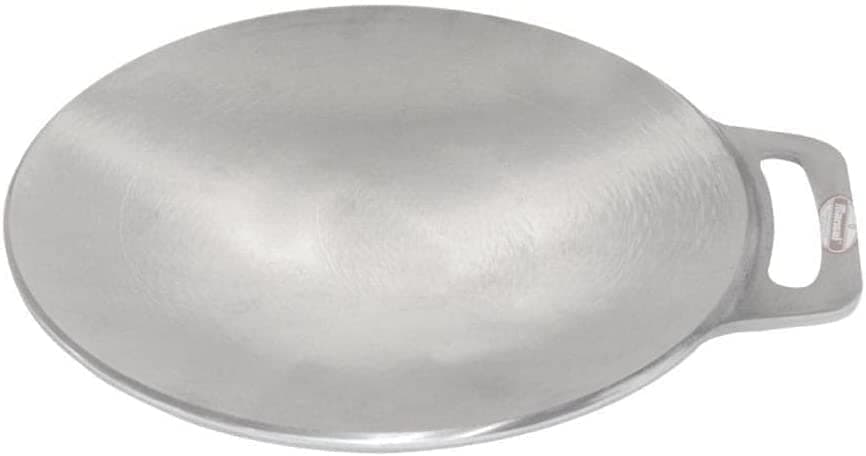 Indolium Dosa Kallu, Indolium Polished Dosa Tawa Making Best Dosai, Single Handle, Dishwasher Safe, Concave Base for Stove Top, Low Oil Usage, Size (1.2 Kg, 12 Inch) (Shiny Silver, Aluminium)
