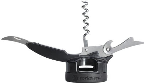 TorkScrew All In One Bottle Opener and Corkscrew, Carbone Black