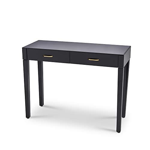 Laura James Glass Mirrored Dressing Table - Black