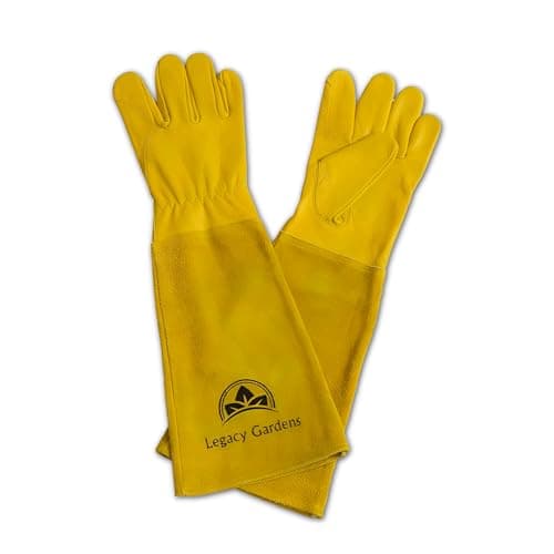 Rose Pruning Gardening Leather Gloves with Long Leather Forearm