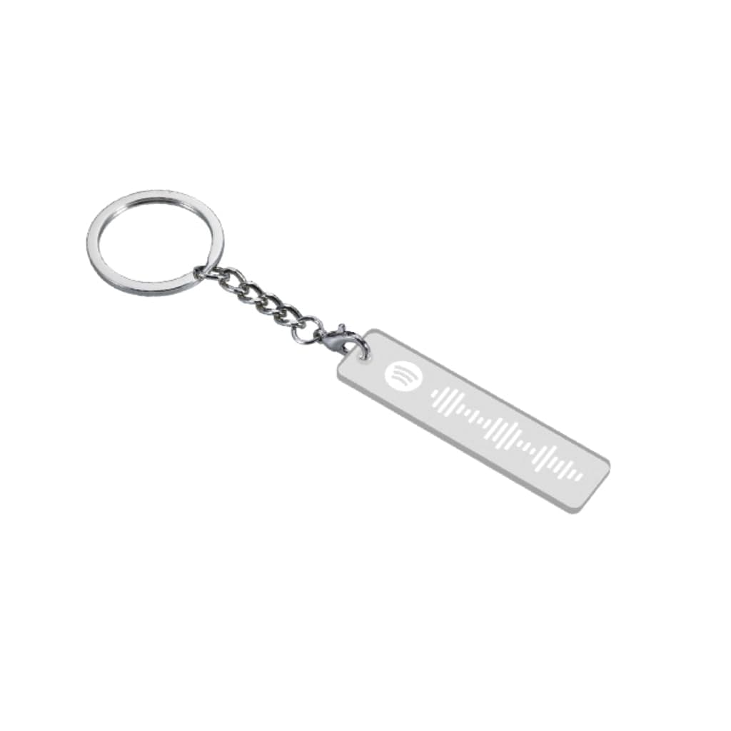 Incrizma Personalized / Custom Engraved Music Spotify Keychain, Spotify Scan Code Keychain Personalized Spotify Code Keyring for Friends Couples