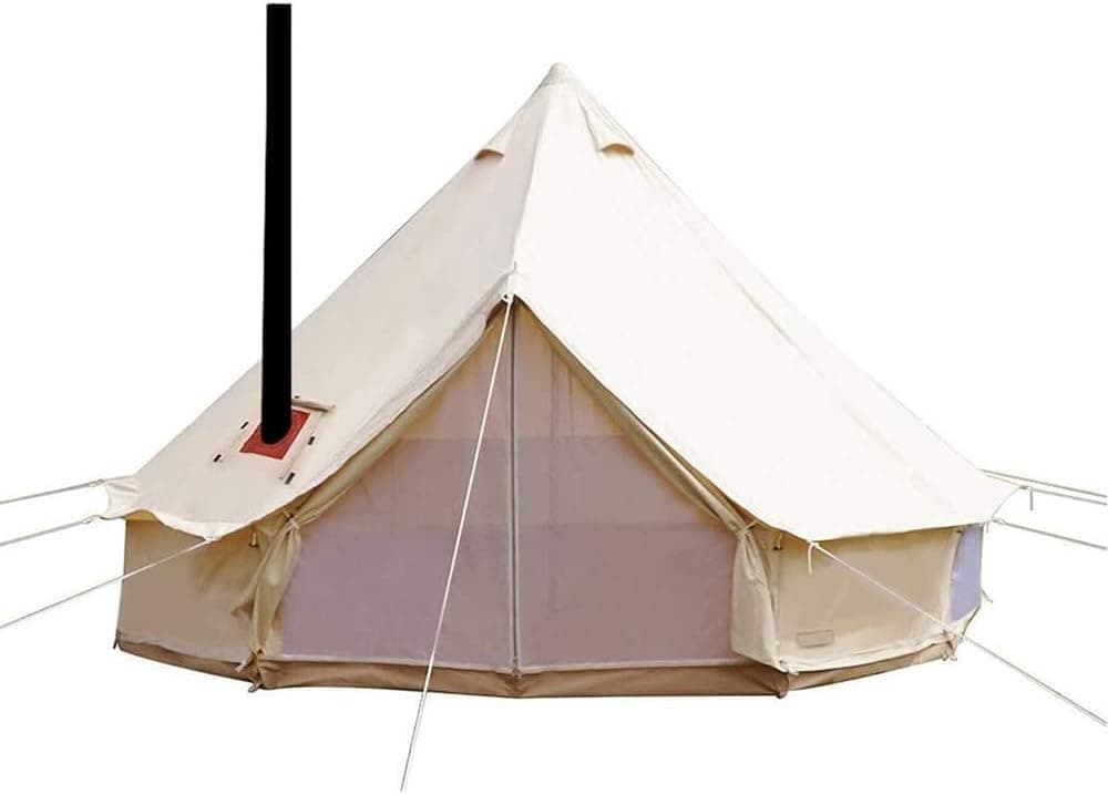 SportTent Camping 4 Season Waterproof Cotton Canvas Bell Tent with Stove Hole and Cable Hole