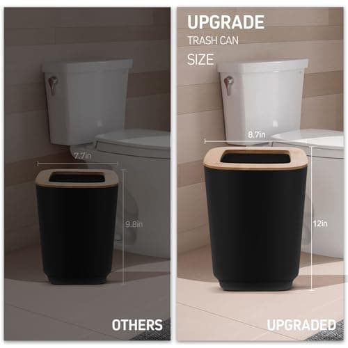 IMAVO Bathroom Accessories Set,Black Bathroom Set,11 Pieces Bathroom Accessory Set,Trash Can for Bathroom Accessories Décor and Housewarming Gifts