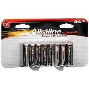 Alkaline Supercell Batteries, AA, 16 ea