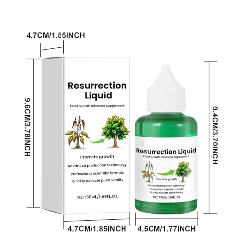Plant Growth Liquid, 50ml (3 Pcs), Professional Plant Revitalizer for Indoor/Outdoor Plants, Vegetables & Fruits