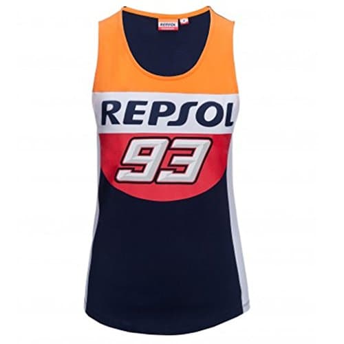 HONDA REPSOL MARQUEZ WOMENS BLUE TANK TOP Blue Womens (XS) UK Size 10 Chest 33 inch