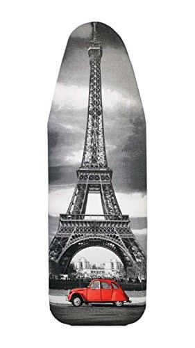VieveMar Premium Ironing Board Cover, Thick Padding with Cotton, Foam and Felt Pad, Easy FIT with Drawstring, Heat Reflective. Fits Boards 15" x 48" (Paris)