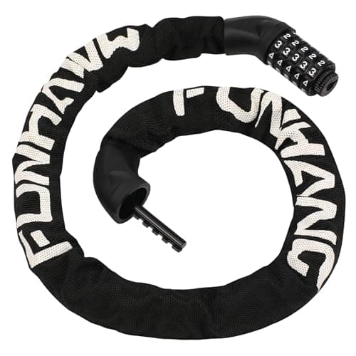 Bike Lock, 3.2 FT Bike Chain Lock, 5-Digit Resettable Combination Heavy Duty Anti-Theft Bicycle Chain Lock for Bike, Ebike, Electric Scooter, Motorcycle, Door, Fence, Gate, Keyless, 6mm Thick