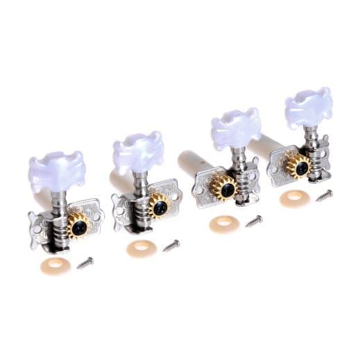 4pcs B-112 2L2R Ukulele Guitar Machine Heads Tuners Ukulele Tuning Pegs Pearl White Head