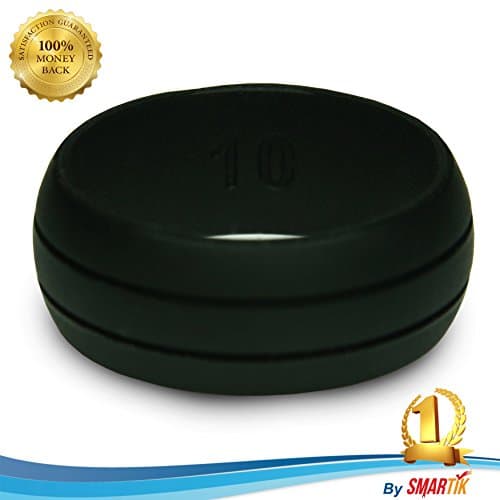 Silicone Wedding Ring For Men–Premium Quality Rubber Wedding Band For Active Men, Athletes & Sports Men -Top Quality Flexible Rubber Silicone Engagement Ring For Outdoor Athletic Activities By Smartik