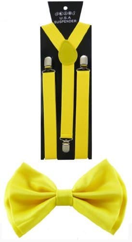 JTC Belt Nice Shades Combo Pack Suspenders & Bow Ties Yellow