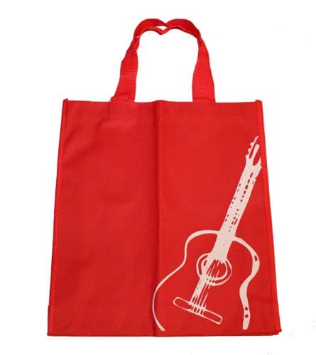 Red Guitar Tote Bag - Shoulder Bag Satchel