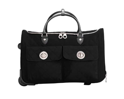 Baggallini Luggage Rome Quilted Rolling Tote Bag