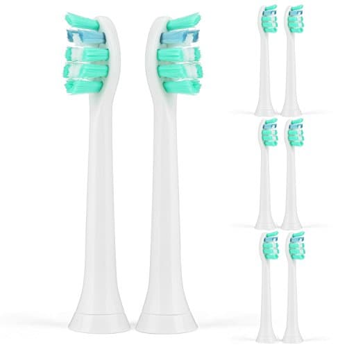 Replacement Toothbrush Heads Electric Toothbrush Brush Heads w Cap by ITERY for Philips Sonicare Proresults Diamondclean Flexcare Healthy White Plaque Control Gum Health Sonicare 3 series - 8 Pack