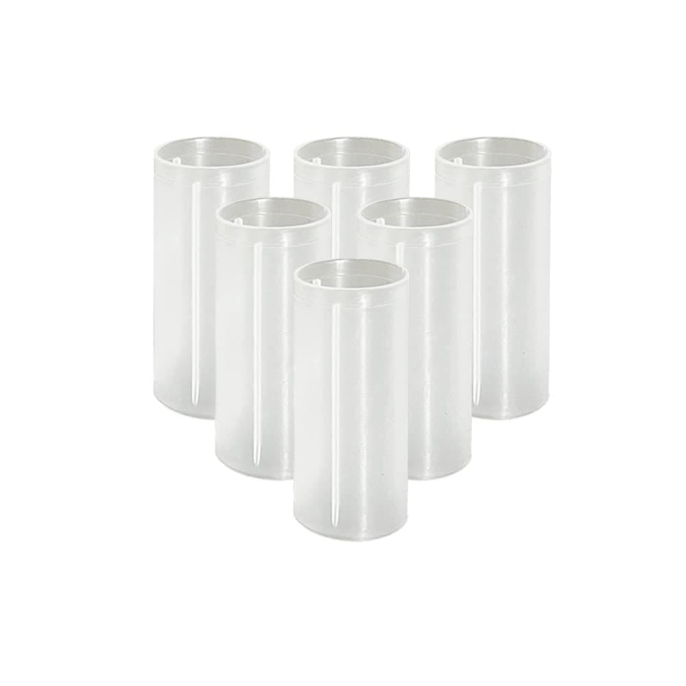 6pcs 18650 Big Plastic Sleeves, Big Plastic Tube Holder for 18650 Battery, Battery Plastic Holder Converter for 18650 Battery to 26650
