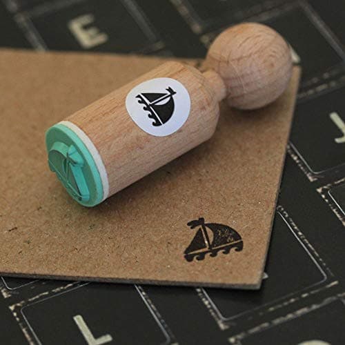 Luck and Luck Sailing Boat Very Mini Wooden Nautical Rubber Stamp Craft/Scrapbooking
