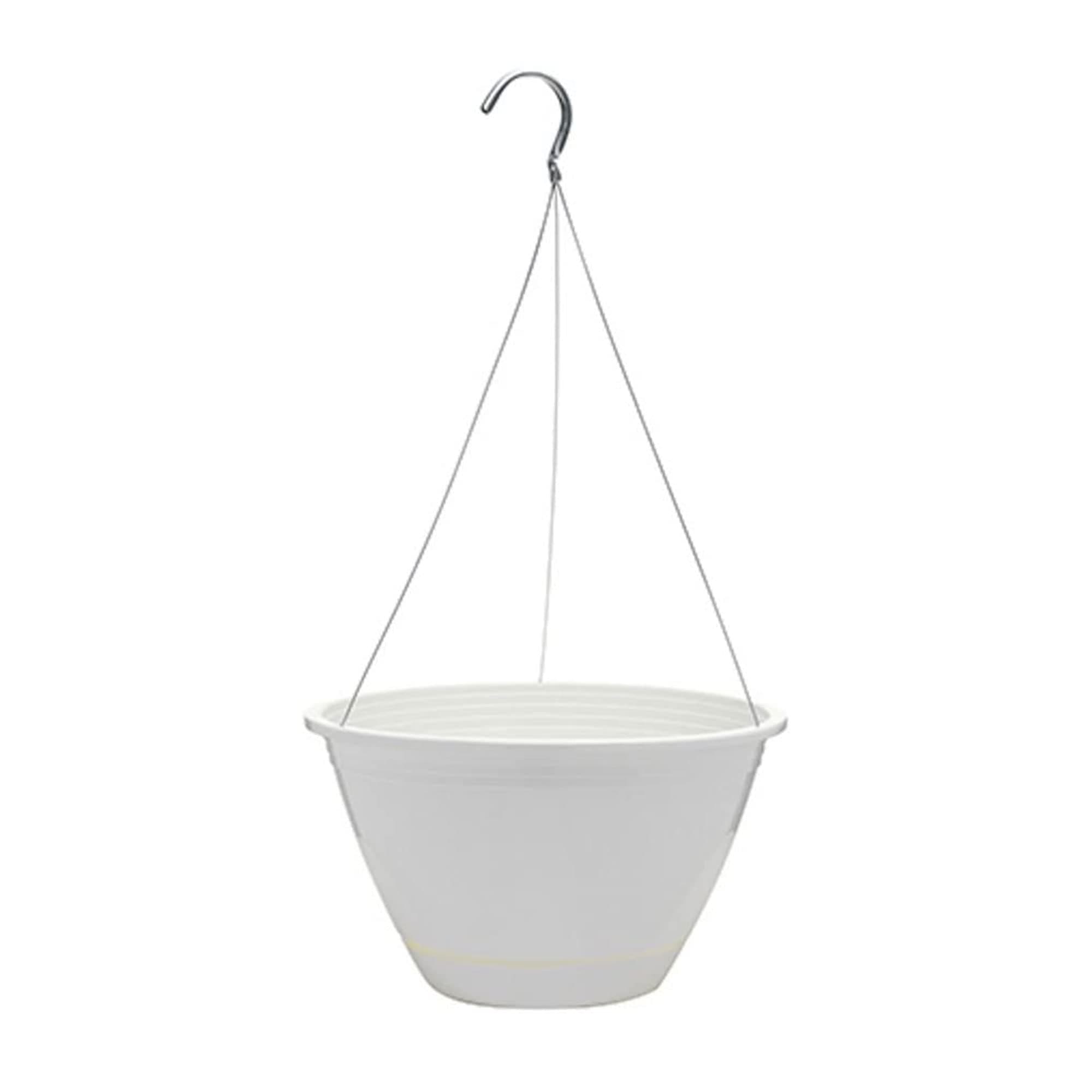 Southern Patio 10" Promotional Hanging Basket, White