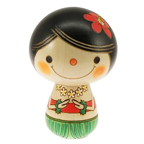 Usaburo no Mago Sosaku Kokeshi Doll Hula Girl No.65 Made in Japan