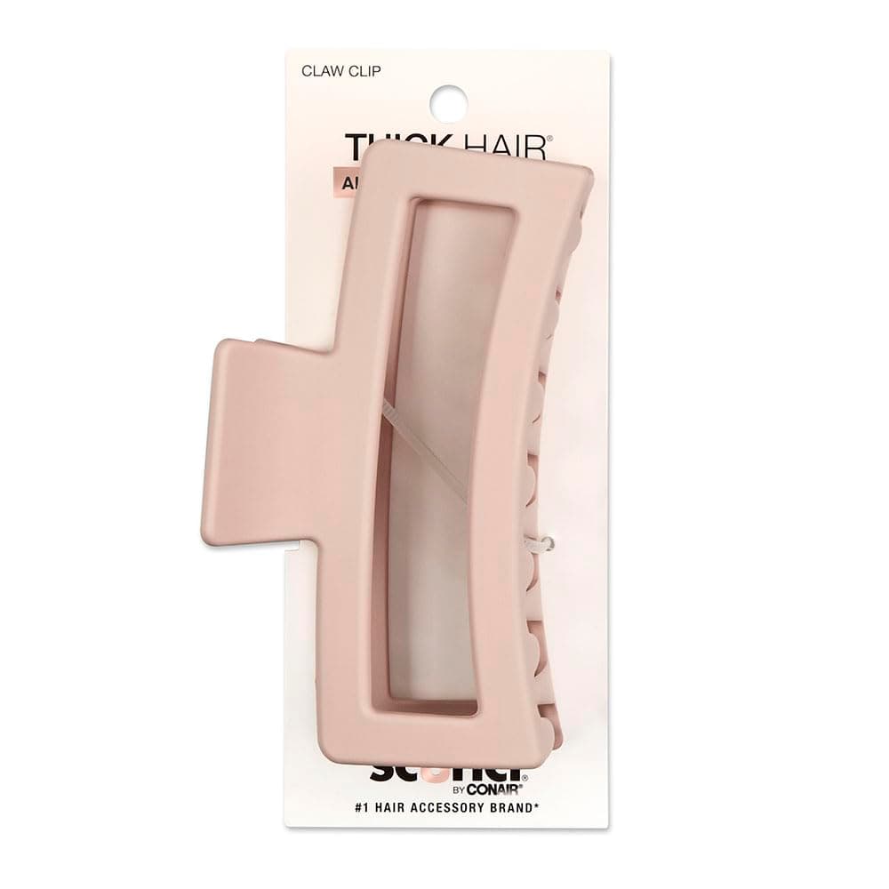 Scunci by Conair Thick Hair Claw Clip - hair accessories for women - hair clip - blush pink - 1 Count