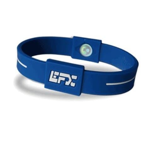 EFX Silicone Sport Bracelet Blue/white 7 Inch Medium